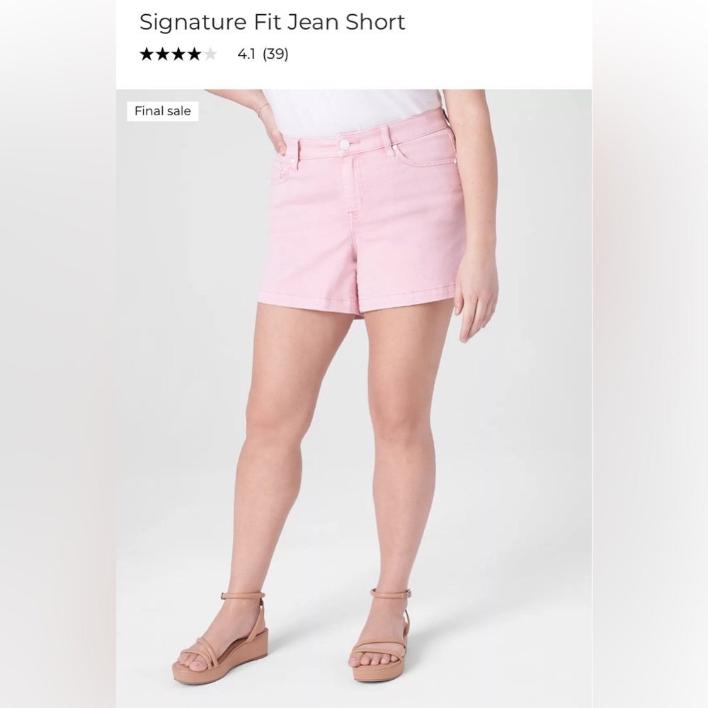 Lane Bryant Shorts Women's Size 26 Pink Signature Fit NWT